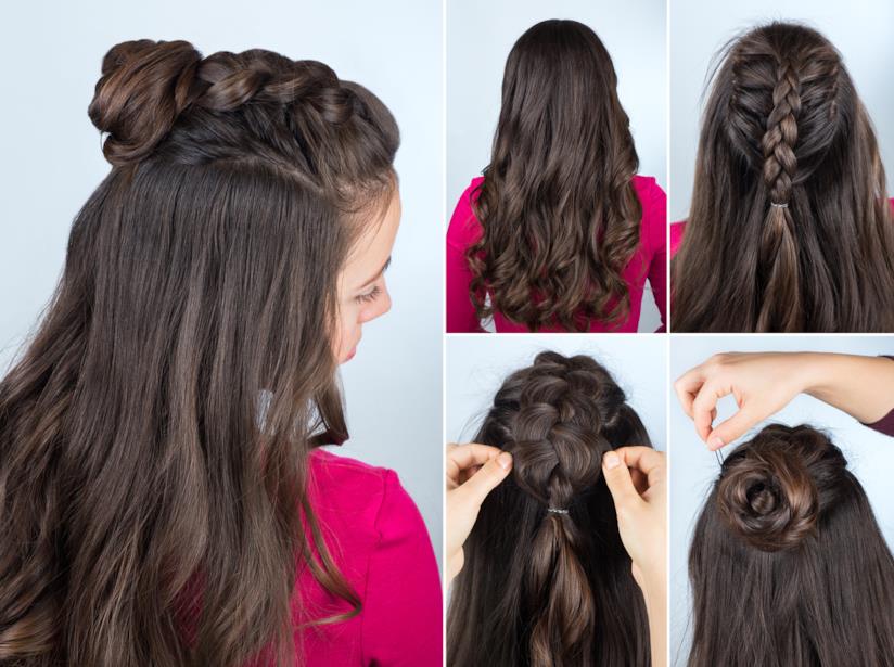 Chignon a forma di rosa Tutorial su come realizzare un piccolo chignon a forma di rosa