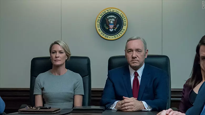 Robin Wright e Kevin Spacey Robin Wright e Kevin Spacey in House of Cards