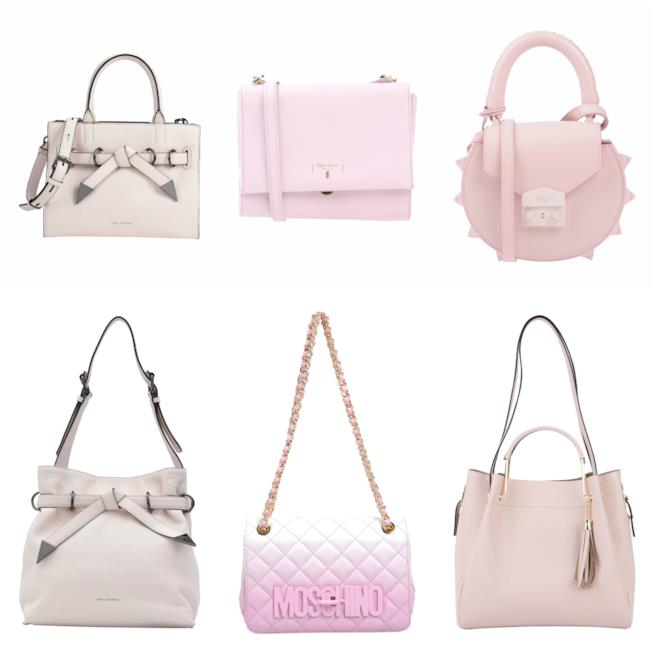 A tracolla, a spalla, pochette Millennial Pink di moda per l'estate 2018 Borse in rosa per di tendenza per la primavera estate 2018