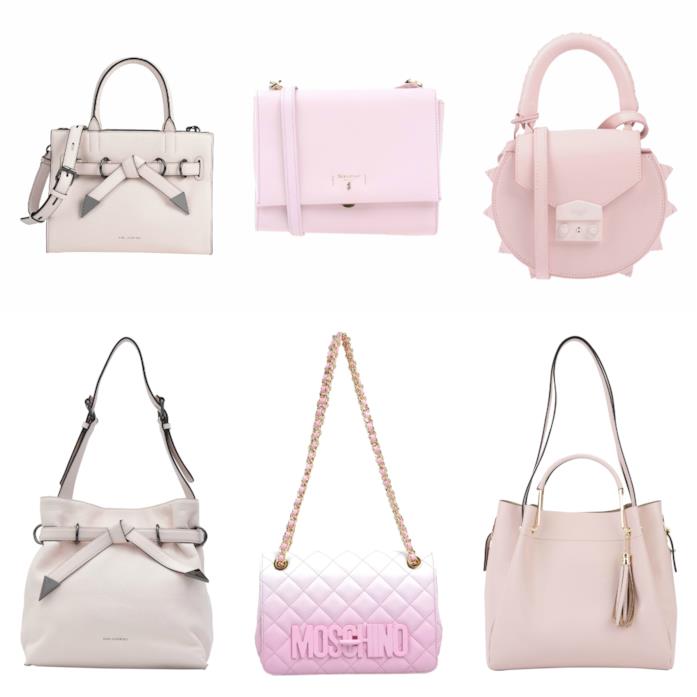 A tracolla, a spalla, pochette Millennial Pink di moda per l'estate 2018 Borse in rosa per di tendenza per la primavera estate 2018