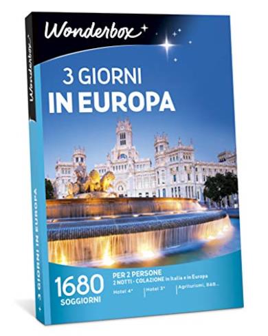 Cofanetto regalo per una vacanza di 3 giorni in Europa