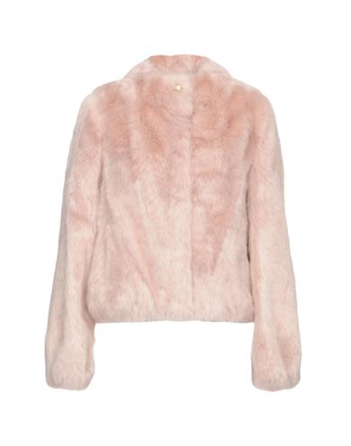 Faux fur rosa pastello