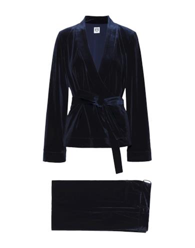 Tailleur in velluto blu