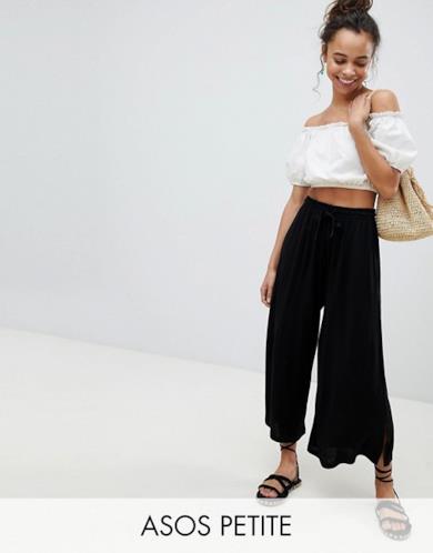 Pantaloni cropped con coulisse