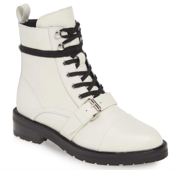 Donita Combat Boot Anfibi bianchi All Saints