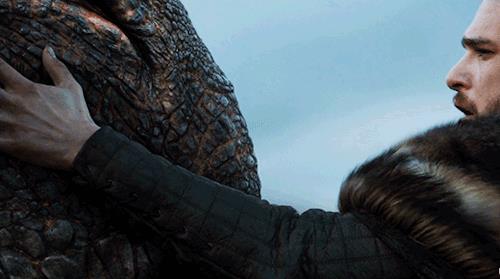 Jon Snow Jon Snow carezza Drogon