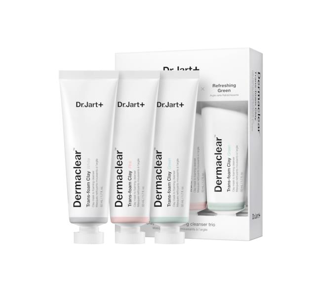 I nuovi lanci di Dr.Jart+ per l'estate Le maschere Dermaclear Trans-Foam - Trio di Maschere All’argilla