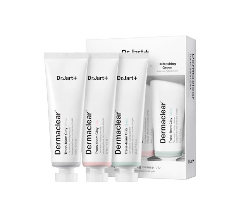 I nuovi lanci di Dr.Jart+ per l'estate Le maschere Dermaclear Trans-Foam - Trio di Maschere All’argilla