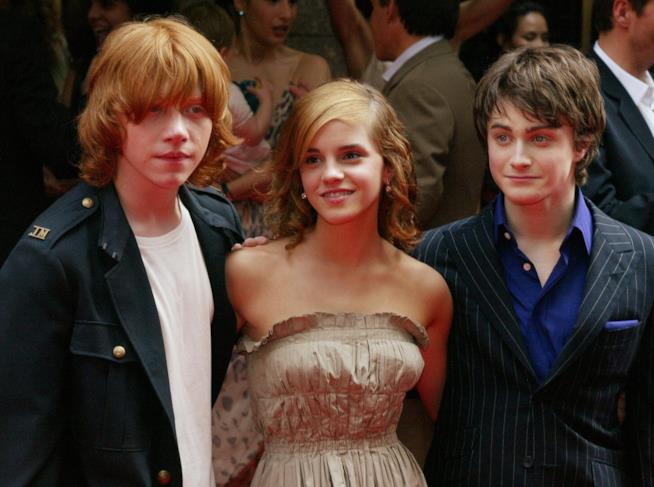 Daniel Radcliffe,Emma Watson e Rupert Grint Daniel Radcliffe,Emma Watson e Rupert Grint alla prima di Harry Potter e il prigioniero di Azkaban