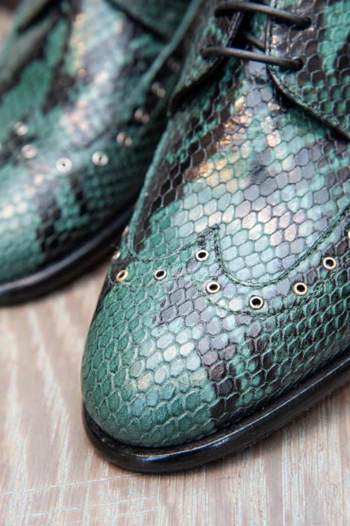 Scarpe animalier Scarpe animalier verdi serpentate