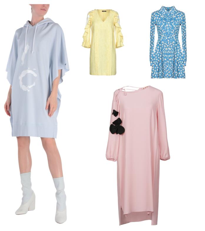 Vestiti colori pastello di moda per l'autunno 2018 Colori pastello per gli abiti di tendenza autunno 2018