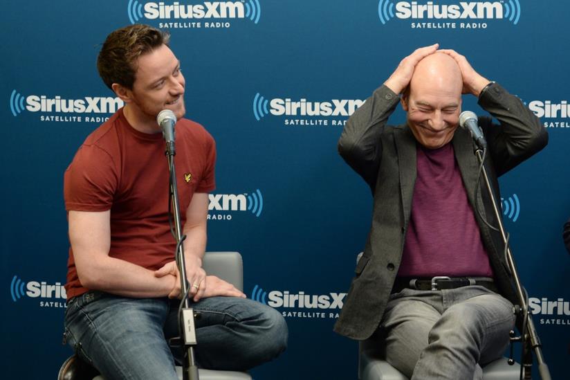James McAvoy e Patrick Stewart presso i microfoni di SiriusXM James McAvoy e Patrick Stewart