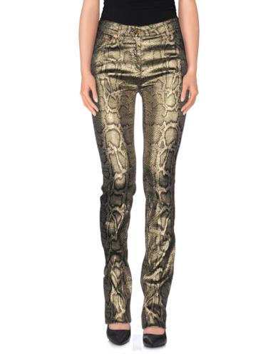 Pantaloni lamè con stampa animalier