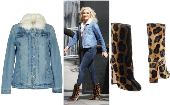 Il look di Gwen Stefani in total denim con stivali animalier Gwen Stefani ha scelto un total look in denim