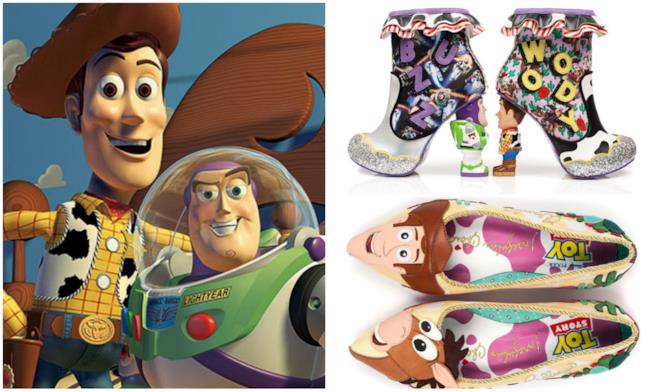 Toy Story: film e scarpe Collage tra Toy Story e scarpe