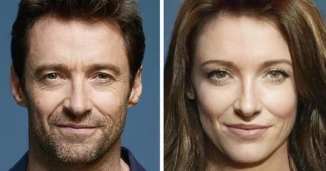 Hugh Jackman in versione femminile Hugh Jackman immaginato come donna