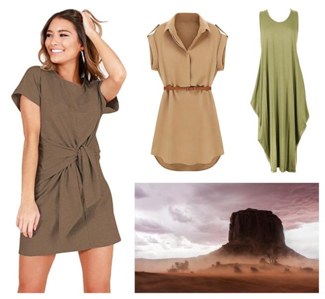 Vestiti in stile safari di tendenza per l'estate 2018 In stil coloniale, gli abiti di moda per l'estate 2018
