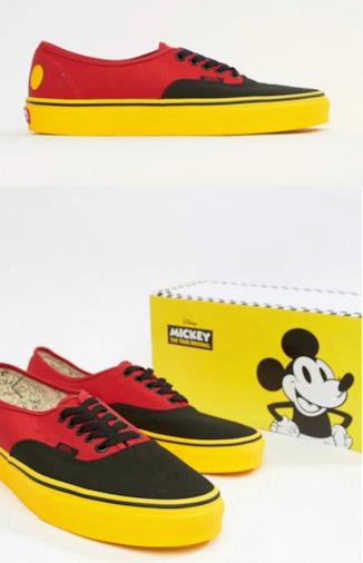 Vans x Mickey Mouse - Authentic - Scarpe di tela rosse
