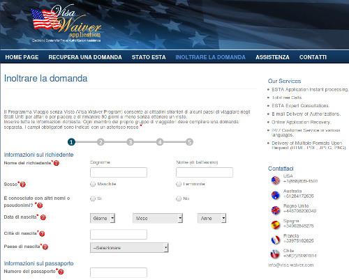 Domanda Visa Waiver Come inoltrare la domanda