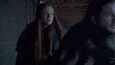Sansa Stark e Jon Snow in Game of Thrones 7 Sansa Stark e Jon Snow