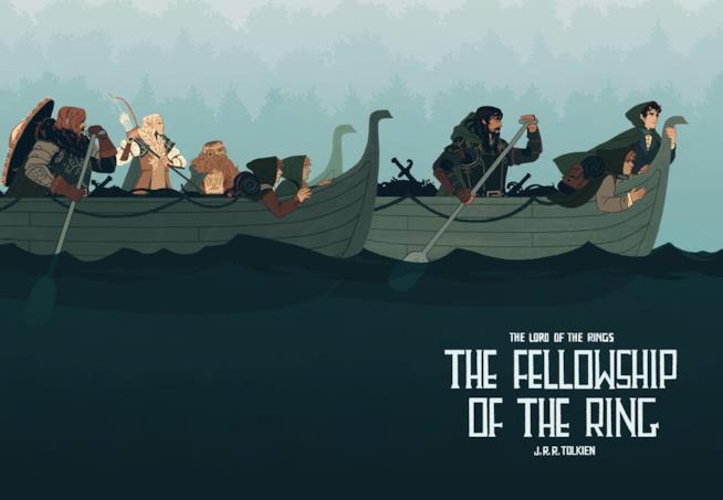 Le illustrazioni di Sara Kipin, ispirate a serie TV e film Illustrazione di Sara Kipin ispirata al Signore degli anelli