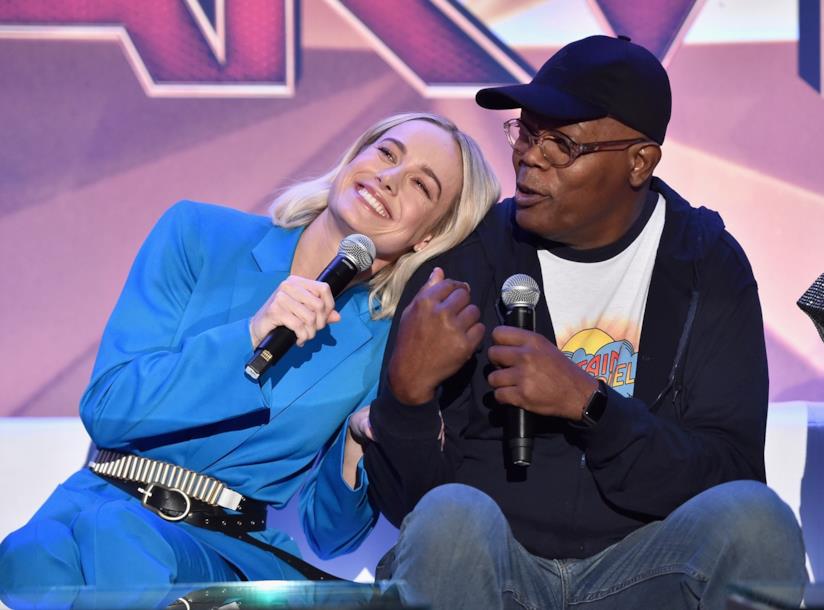 Brie Larson e Samuel L. Jackson cantano Shallow di Lady Gaga e Bradley Cooper Brie Larson e Samuel L. Jackson