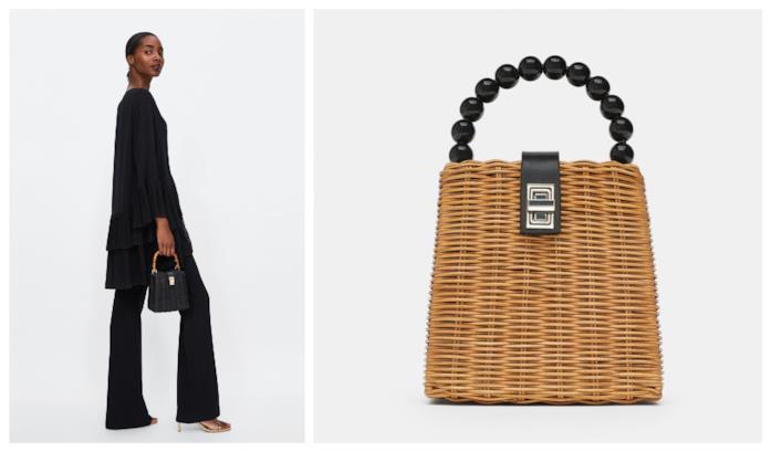 Minaudiere a tracolla design intrecciato di moda per l'autunno 2018 Borsa a tracolla in vimini di moda per l'autunno 2018
