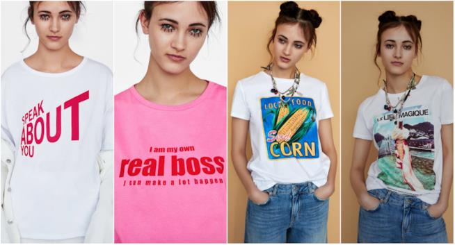 T-shirt Zara Collage di t-shirt Zara