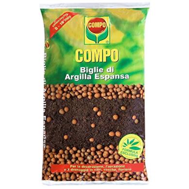 Compo Biglie di Argilla Espansa Lt10 (drenaggio, idroponica, decorazione)