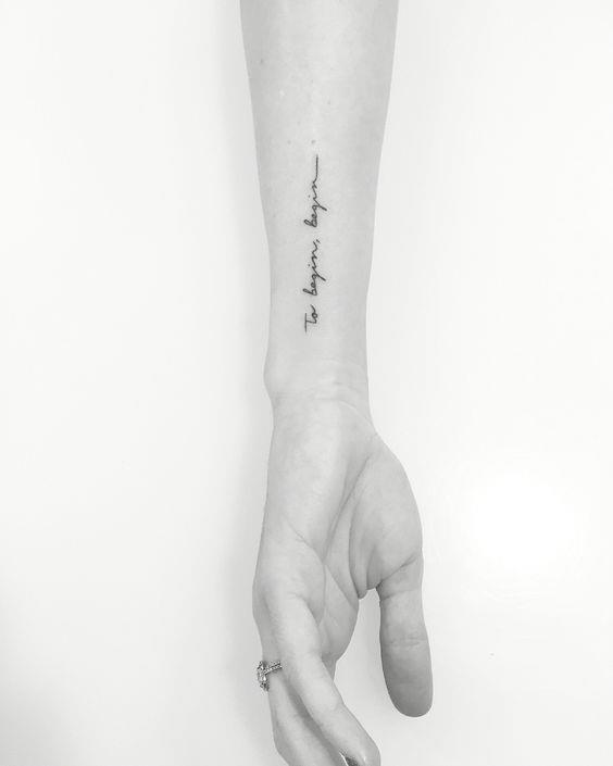 to begin to begin tattoo