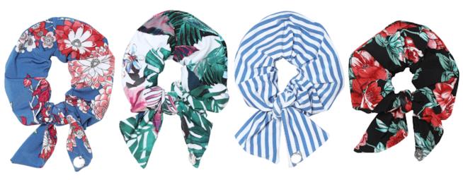 Le fasce ed elastici per capelli di Progetto Quid for Tezenis per l'estate 2018 Colorati, le fasce per ed elastici per capelli moda estate 2018