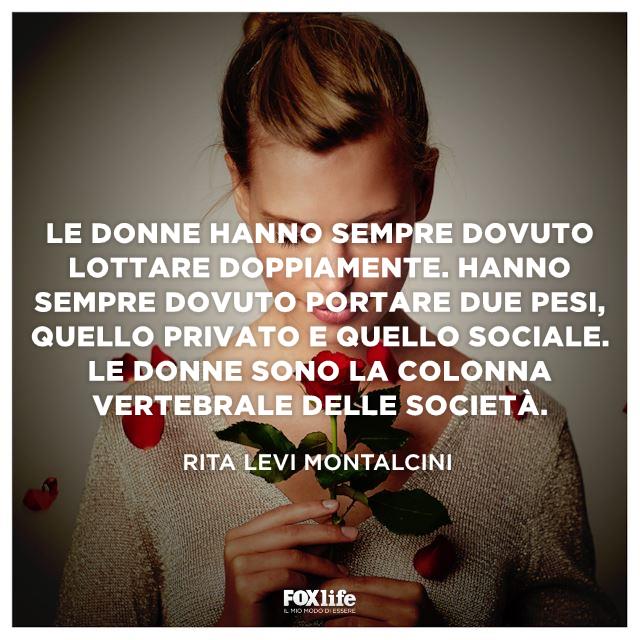 Frase Montalcini Donna con una rosa tra le mani