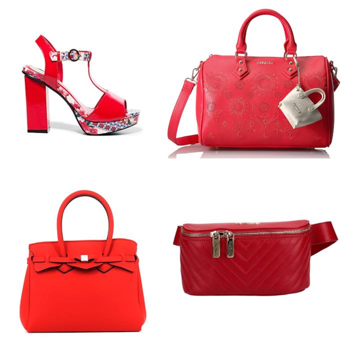 Borse e scarpe rosse di moda per l'estate 2018 Le borse e le scarpe rosse must estate e autunno 2018