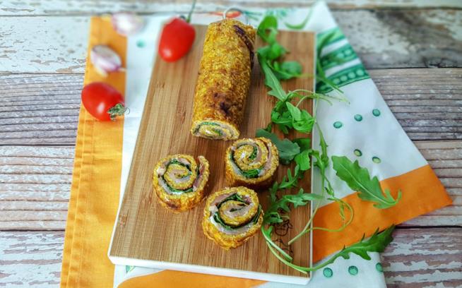 Rotolo salmone e rucola Girelle con verdura