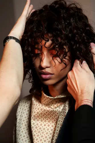Capelli neri ricci Capelli neri con riflessi rossi
