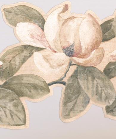 Carta da parati con fiori crema