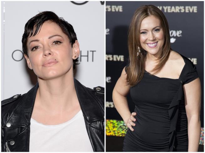 Rose McGowan si scaglia contro Alyssa Milano che ha difeso la moglie di Harvey Weinstein Rose McGowan e Alyssa Milano