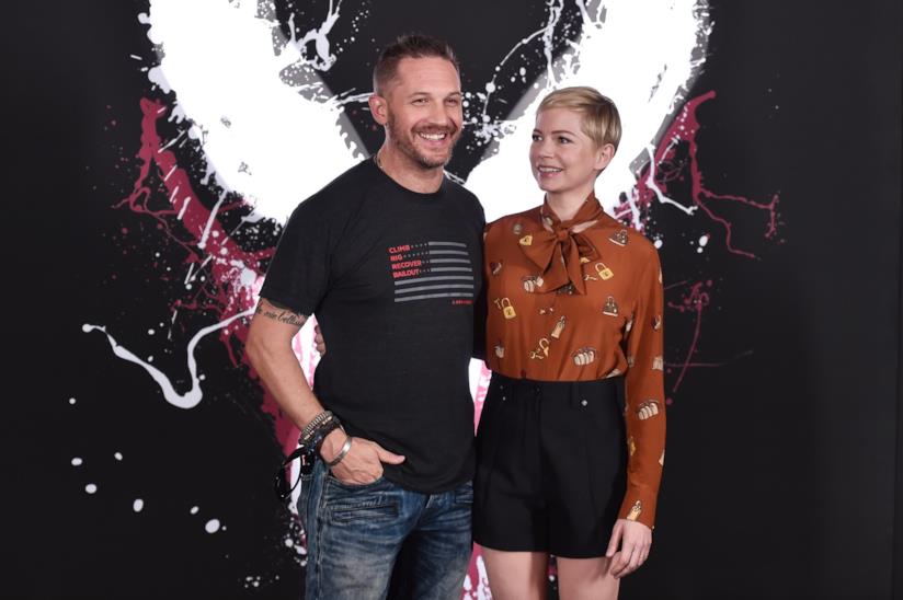 Tom Hardy e Michelle Williams alla prima di Venom Tom Hardy e Michelle Williams