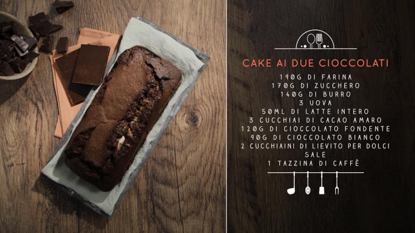 La cake ai due cioccolati: fondente e bianco Cake ai due cioccolati