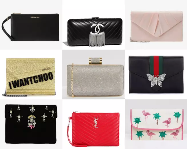 Clutch e pochette Collage di clutch e pochette primavera estate 2018