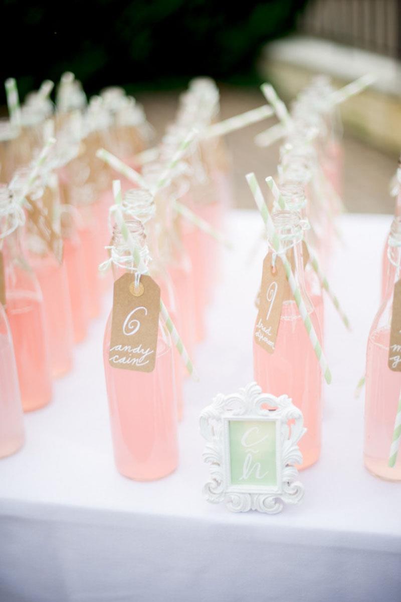Pink Rider Bottiglie in vetro con cocktail rosa
