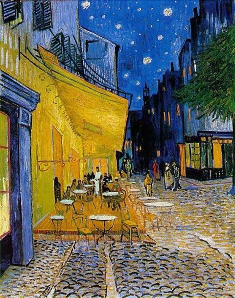 Il caffè dipinto da Van Gogh la terrazza del caffè di notte