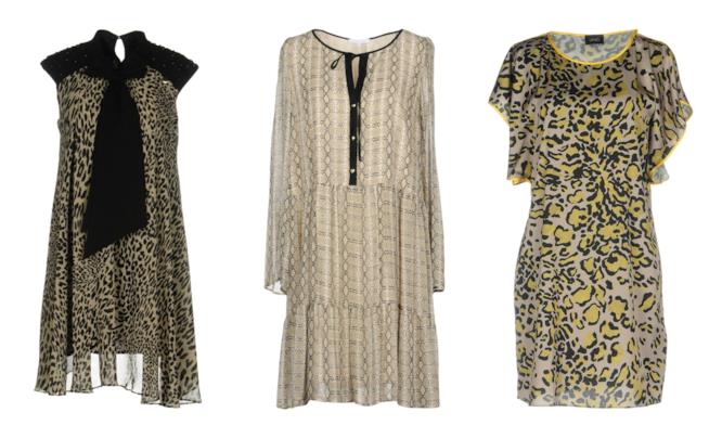 Gli abiti dalla stampa animalier moda primavera estate 2018 I vestiti corti e chemisier leopardati tendenza estate 2018