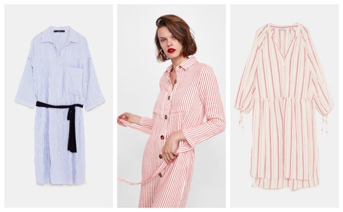 Chemisier a righe per l'estate 2018 A righe, gli abiti stile camicia di tendenza per la primavera estate 2018