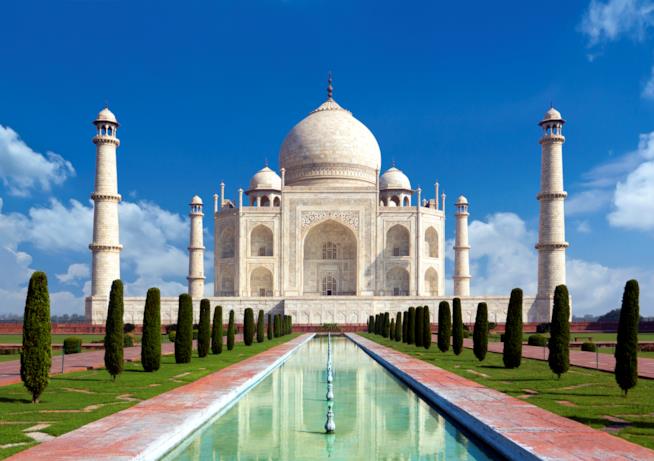 Il Taj Mahal ad Agra in India Veduta del Taj Mahal ad Agra in India