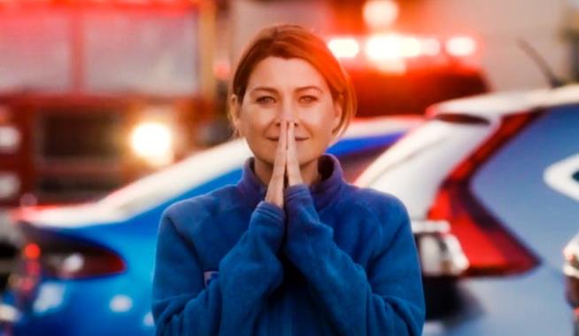 Il titolo di Grey's Anatomy 14x01 Ellen Pompeo nell'ultima scena di Grey's Anatomy 13