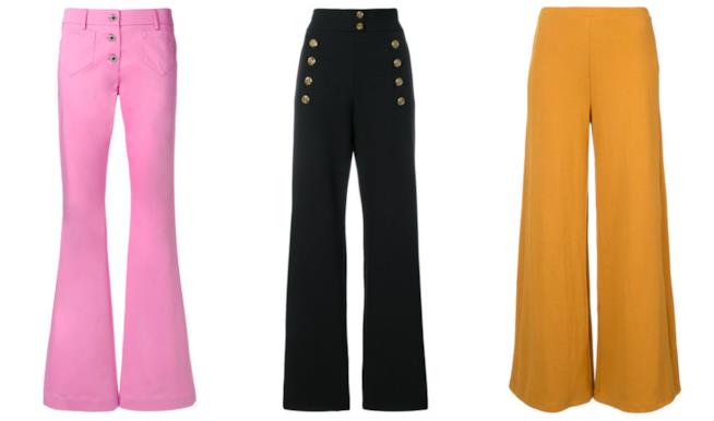 Pantaloni flare Collage di pantaloni flare