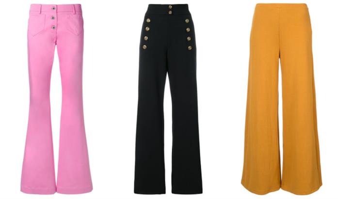 Pantaloni flare Collage di pantaloni flare