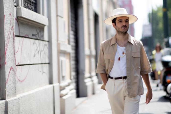 Cappello naturale uomo 2019 Panama come indossarlo street style 2019