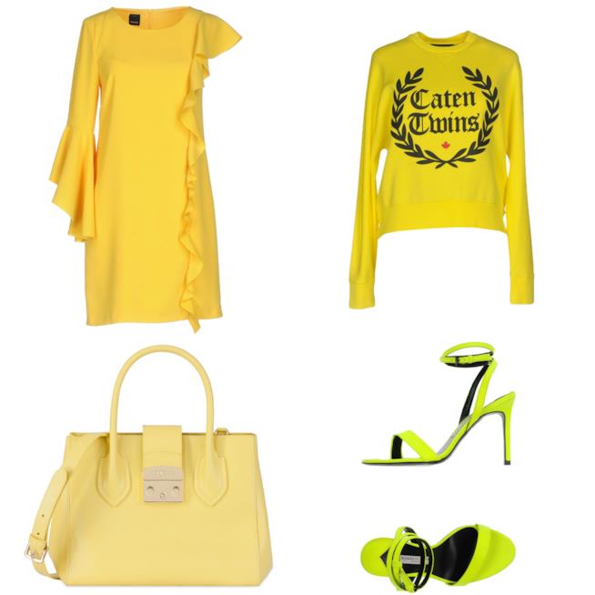Vestiti e accessori in giallo colore di moda primavera 2018 Dai vestiti agli accessori il giallo di moda